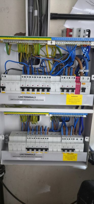 Dual consumer unit installation by MHM Electrical